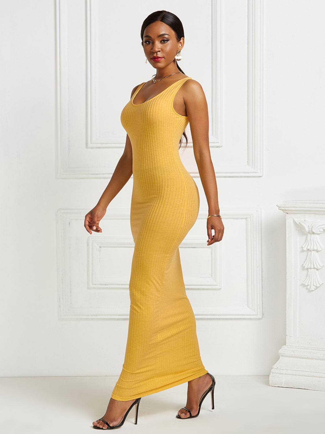 Scoop Neck Wide Strap Maxi Dress - Body By J'ne