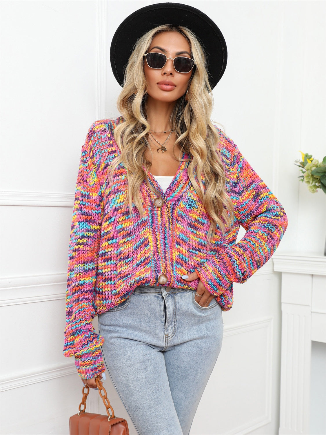 Button Up Dropped Shoulder Cardigan - Body By J'ne