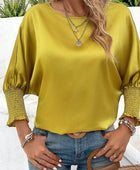 Round Neck Batwing Sleeve Blouse - Body By J'ne