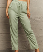 Tie Waist Long Pants - Body By J'ne