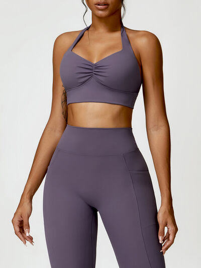 Halter Neck Active Bra - Body By J'ne