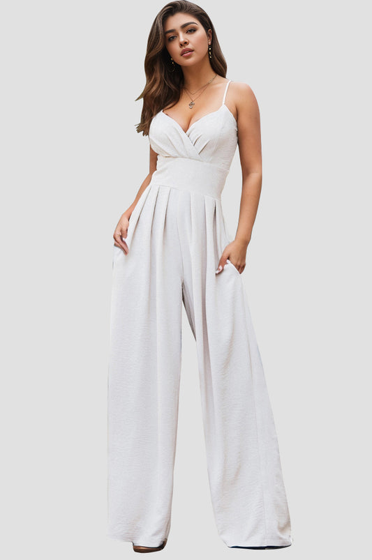 Spaghetti Strap Wide Leg Jumpsuit - Body By J'ne