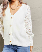 Rib-Knit Plunge Raglan Sleeve Cardigan - Body By J'ne