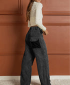 Ribbed Longline Pocketed Pants - Body By J'ne