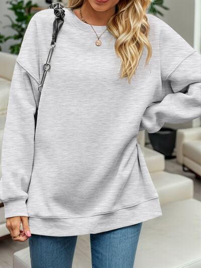 Round Neck Long Sleeve Sweatshirt - Body By J'ne