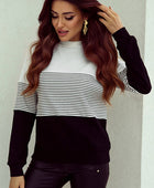 Striped Dropped Shoulder Long Sleeve T-Shirt - Body By J'ne