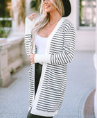 Striped Open Front Longline Cardigan - Body By J'ne