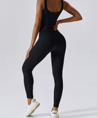 Wide Strap Sleeveless Active Jumpsuit - Body By J'ne