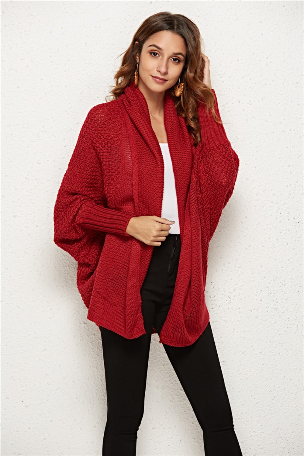 Open Front Batwing Sleeve Cardigan - Body By J'ne