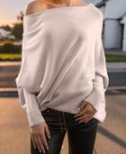 Texture Round Neck Long Sleeve Sweater - Body By J'ne