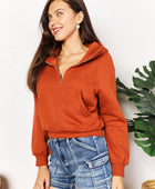 Half-Zip Long Sleeve Hoodie - Body By J'ne