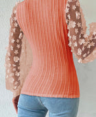 Textured Applique Long Sleeve Blouse - Body By J'ne