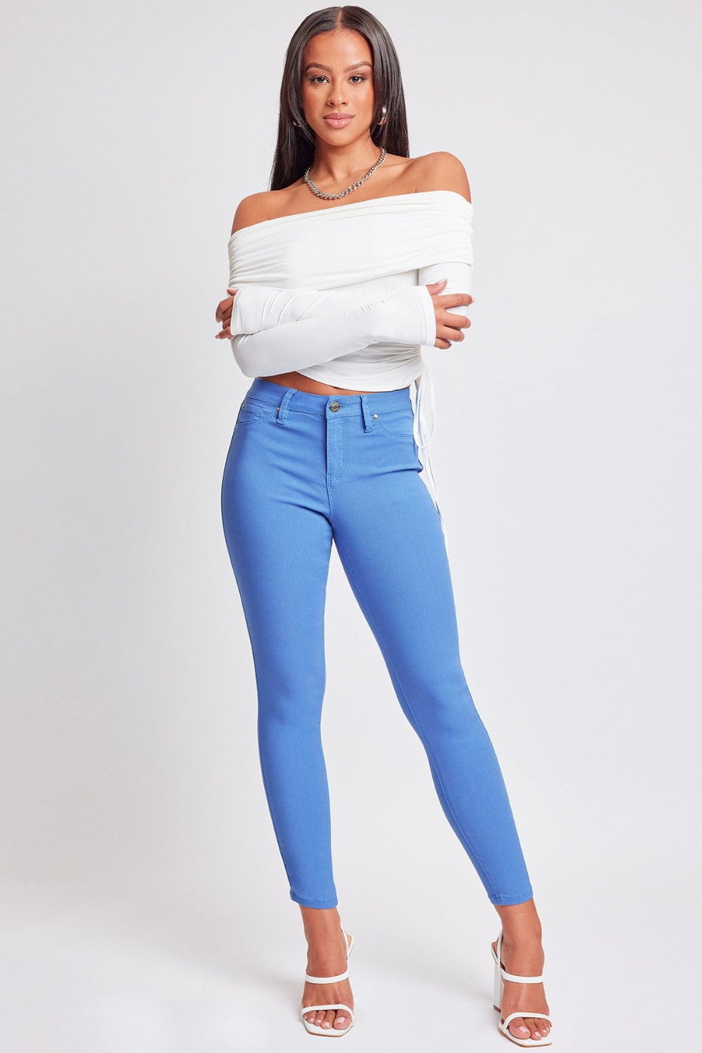 YMI Full Size Hyperstretch Mid-Rise Skinny Pants - Body By J'ne