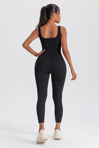 Wide Strap Sleeveless Active Jumpsuit - Body By J'ne