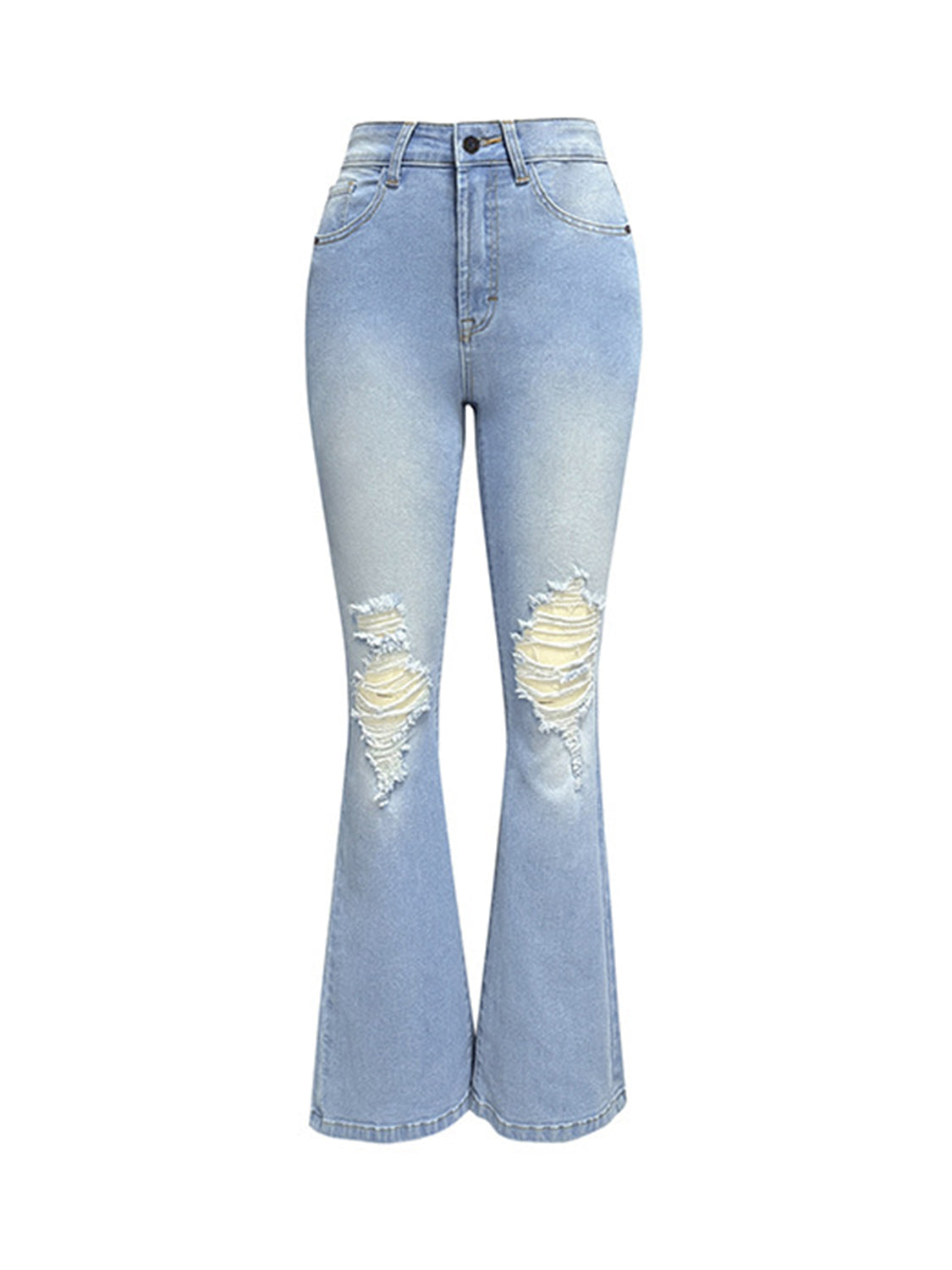 Distressed Bootcut Jeans with Pockets - Body By J'ne