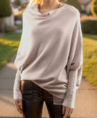 Texture Round Neck Long Sleeve Sweater - Body By J'ne