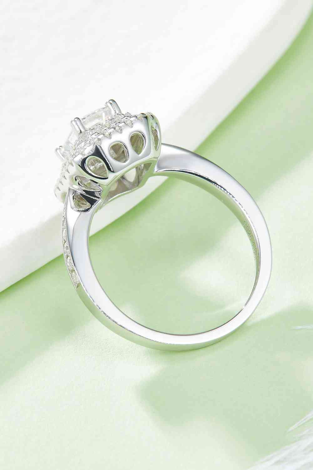 Adored 1 Carat Moissanite 925 Sterling Silver Side Stone Ring - Body By J'ne