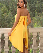 Strapless Slit Layered Dress - Body By J'ne