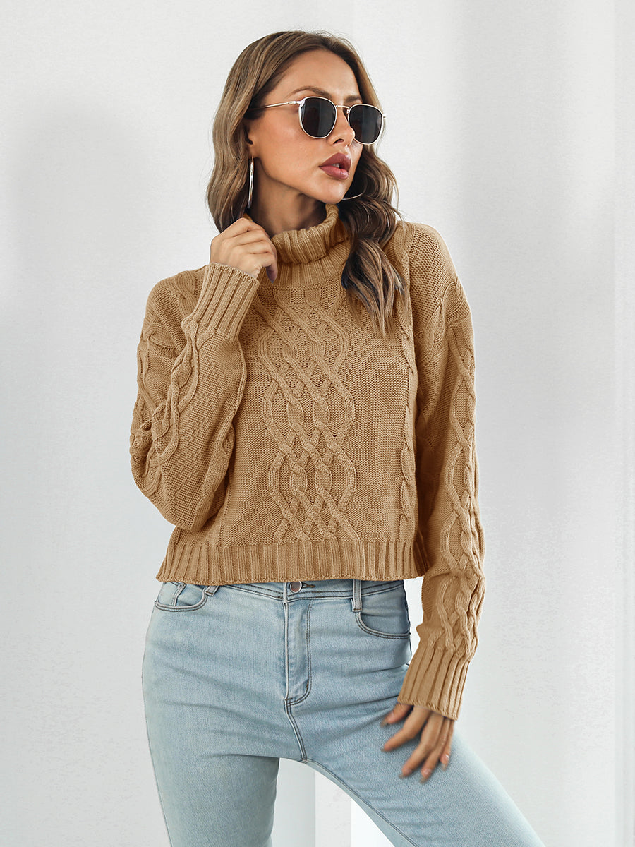 Turtleneck Dropped Shoulder Sweater - Body By J'ne