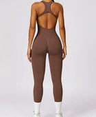 Cutout Racerback Active Jumpsuit - Body By J'ne