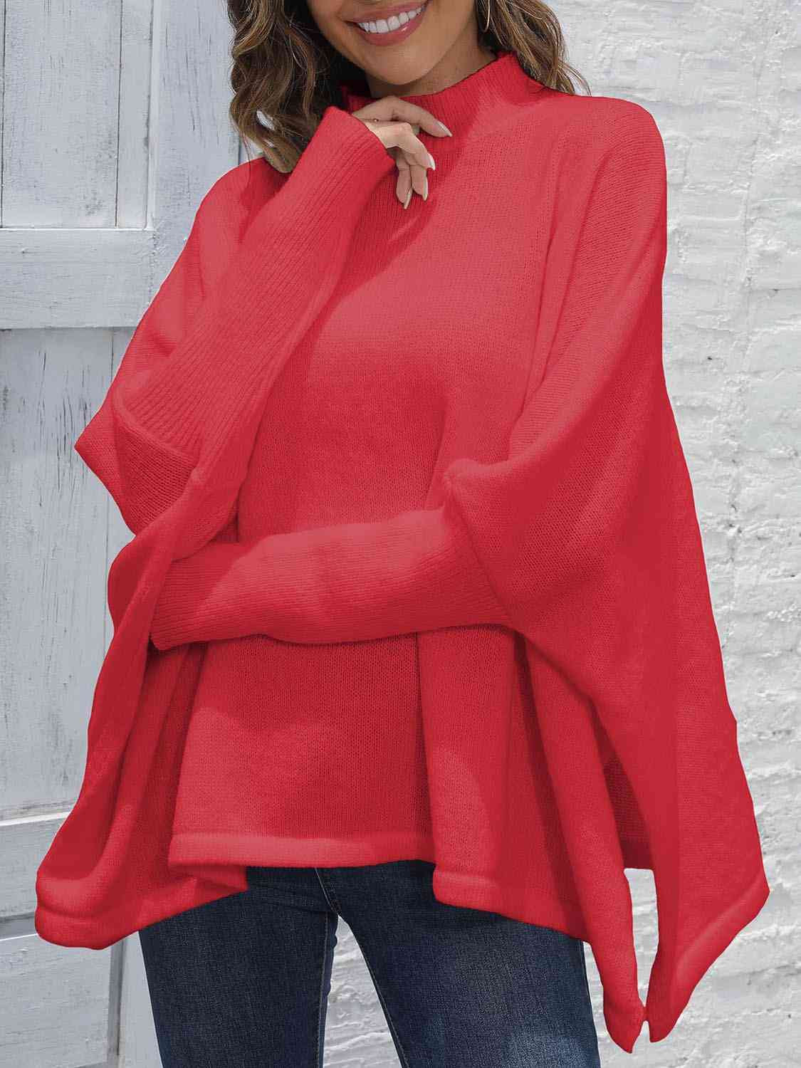 Loose Hem Plain Sweater - Body By J'ne