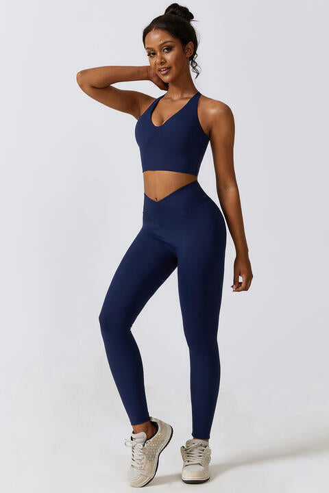 Crisscross Sports Bra and Leggings Set - Body By J'ne