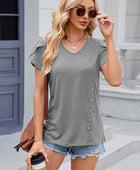 V-Neck Short Sleeve T-Shirt - Body By J'ne