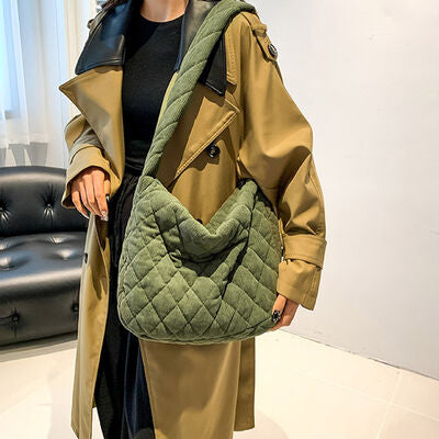 Corduroy Medium Shoulder Bag - Body By J'ne