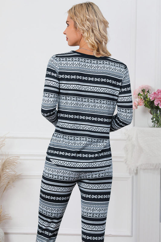 All Snuggles Long Sleeve Top & Skinny Pants Home Suit - Body By J'ne