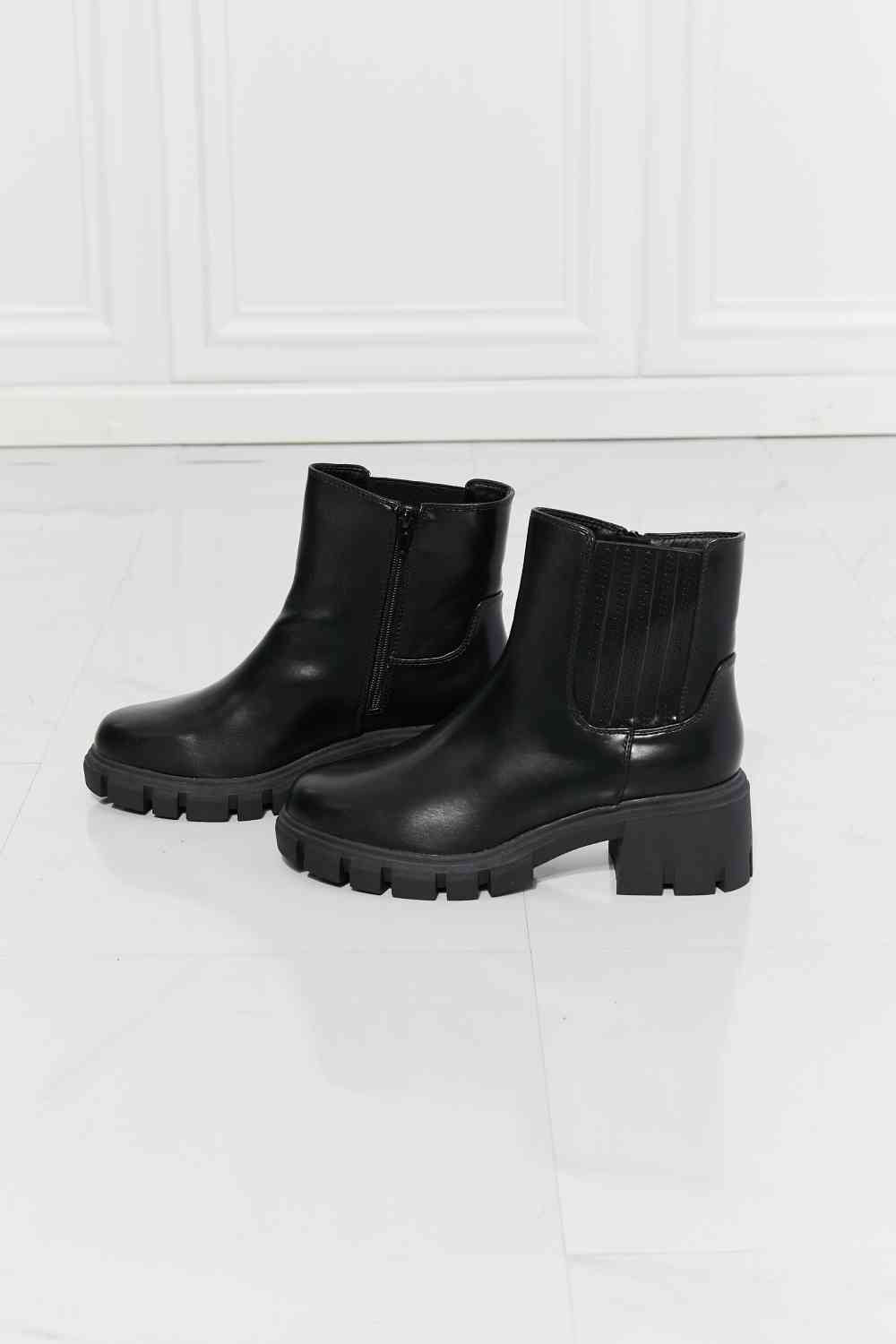 What It Takes Lug Sole Chelsea Boots in Black - Body By J'ne