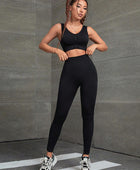 Ruched Tank and Leggings Sport Set - Body By J'ne
