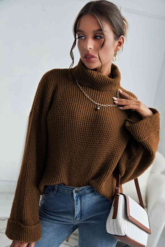 Turtleneck Long Sleeve Sweater - Body By J'ne