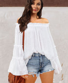 Off-Shoulder Frill Trim Blouse - Body By J'ne