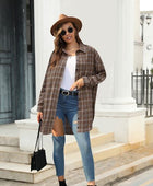 Plaid Button Up Dropped Shoulder Shirt - Body By J'ne