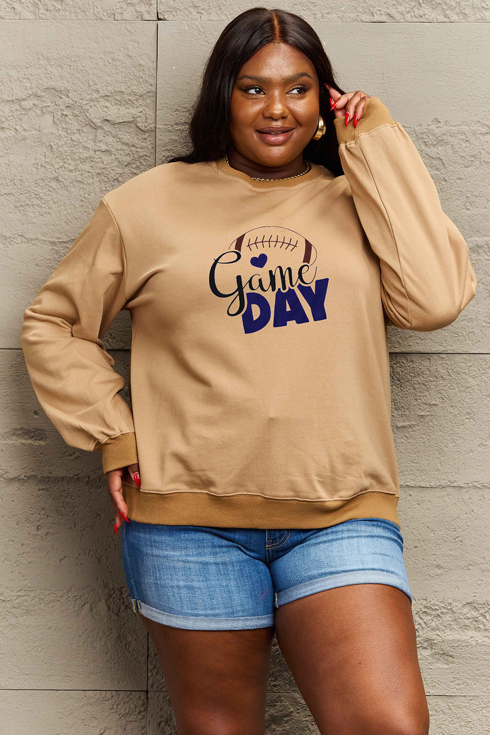 Drop Shoulder Graphic Sweatshirt - Body By J'ne