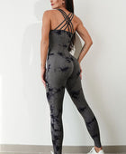 Printed Crisscross Wide Strap Jumpsuit - Body By J'ne