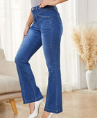 High Waist Bootcut Jeans with Pockets - Body By J'ne