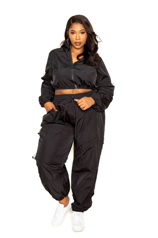 Active Zip Up Set With Cord Lock Detail - Body By J'ne