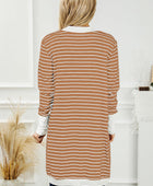 Striped Open Front Longline Cardigan - Body By J'ne