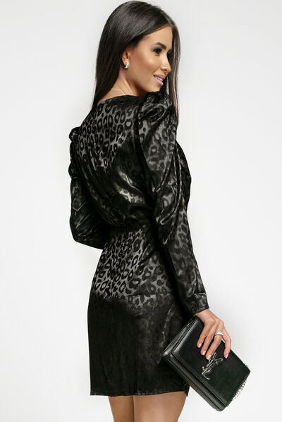 Leopard Long Sleeve Mini Dress - Body By J'ne