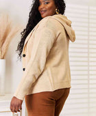 Fall Gratitude Button-Down Long Sleeve Hooded Sweater - Body By J'ne