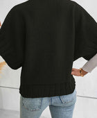 Mock Neck Short Sleeve Sweater - Body By J'ne