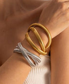 Triple Intertwined Snake Stretch Bracelet - Body By J'ne