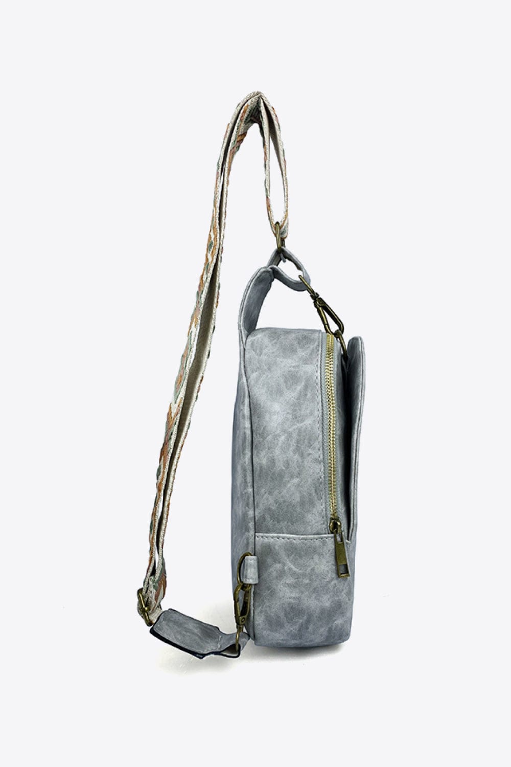 Adjustable Strap PU Leather Sling Bag - Body By J'ne