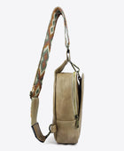 Adjustable Strap PU Leather Sling Bag - Body By J'ne