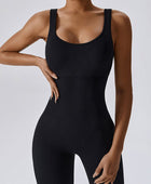 Wide Strap Sleeveless Active Jumpsuit - Body By J'ne