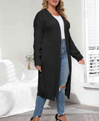 Plus Size Open Front Long Sleeve Cardigan - Body By J'ne