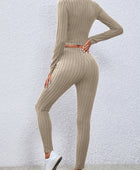 Crisscross Knit Top and Leggings Set - Body By J'ne