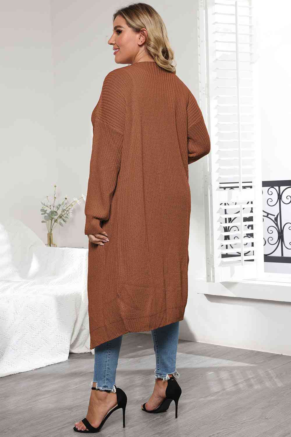 Plus Size Open Front Long Sleeve Cardigan - Body By J'ne