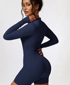 Half Zip Long Sleeve Active Romper - Body By J'ne